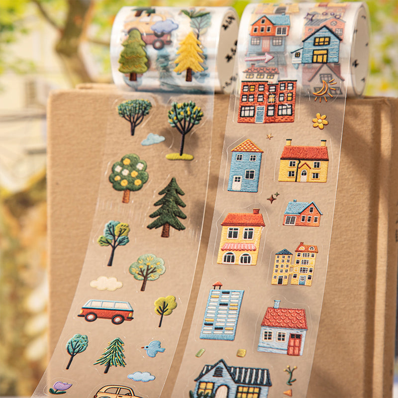 Journey of the Wind Series Die Cutting PET Tape featuring wind designs for journaling, scrapbooking and collage