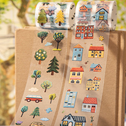 Journey of the Wind Series Die Cutting PET Tape featuring wind designs for journaling, scrapbooking and collage