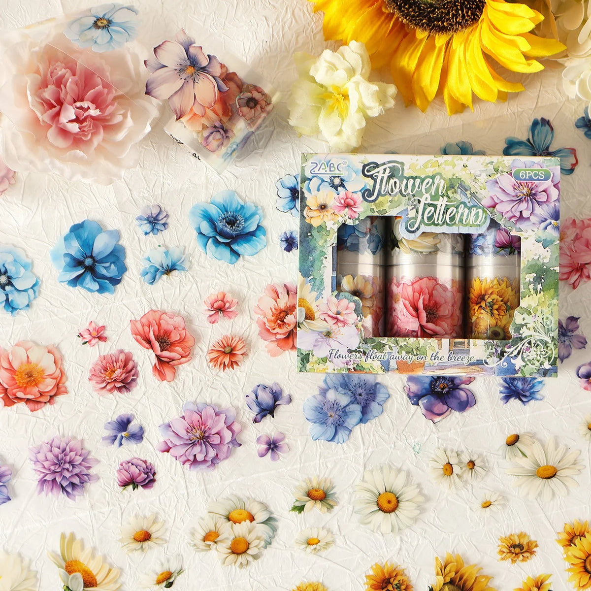 Pre-Cut Flower PET Tape Set