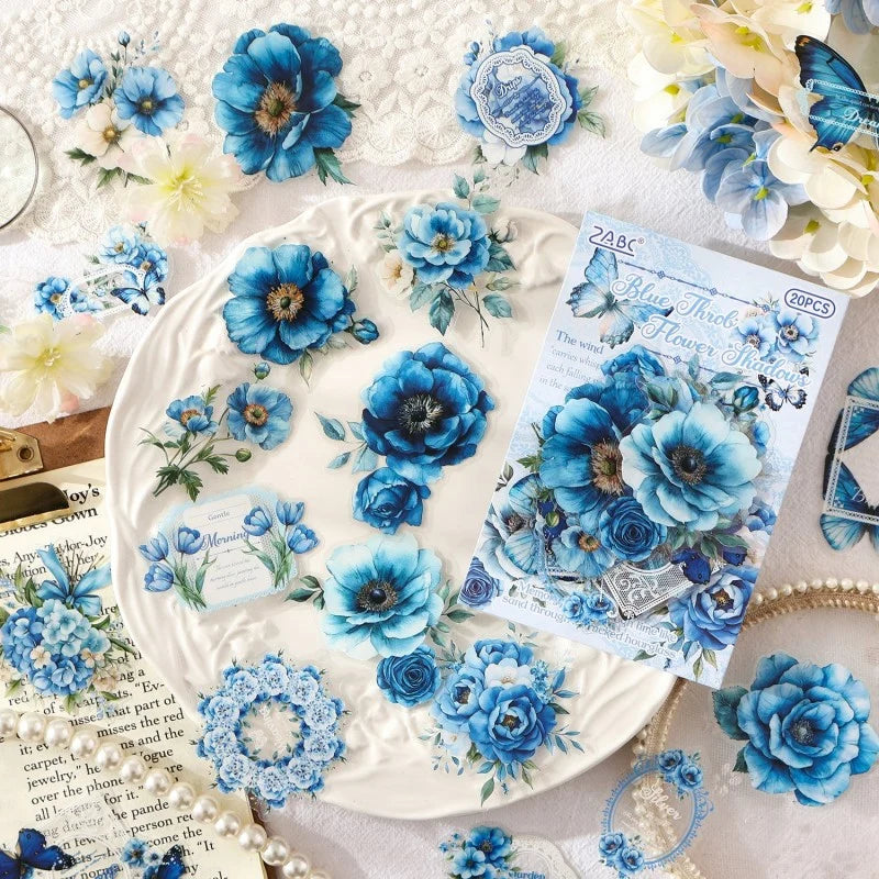Vintage Floral Sticker Set – 20 Pieces