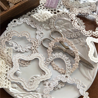 Crochet Floral Letter Relief Sticker Pack