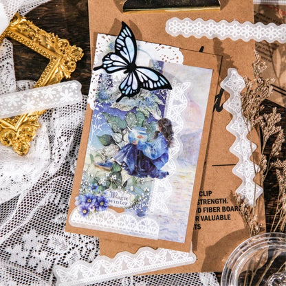 White Gardenia 3D Lace Sticker Pack