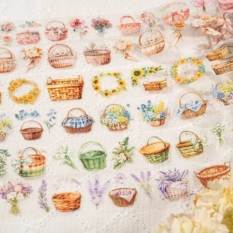 Blooming Season Flower Basket PET Tape