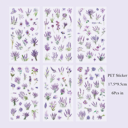 Spring Floral Shadow Sticker Sheet – Aesthetic Journaling & Scrapbook Sticker