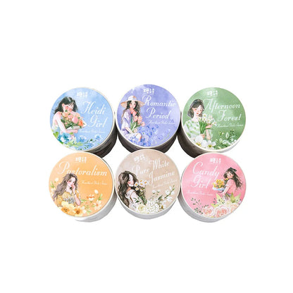 Light Vintage Figure & Flower Washi Tape