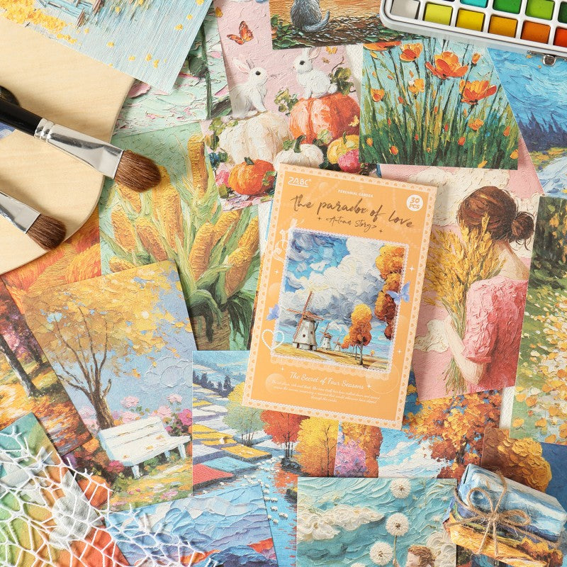 Brushstrokes Of Flowers Material Paper