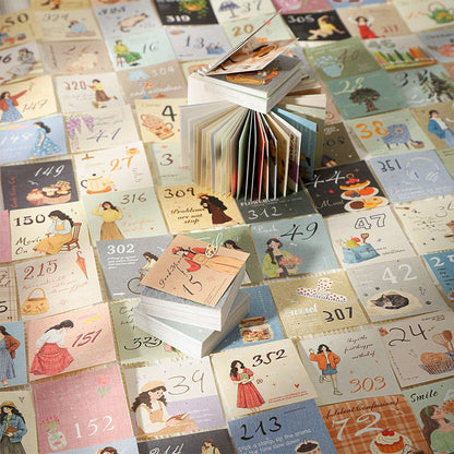 365 Days of Little Happiness Series mini year calendar featuring daily happiness, dessert, and reflection designs for journaling, scrapbooking and collage