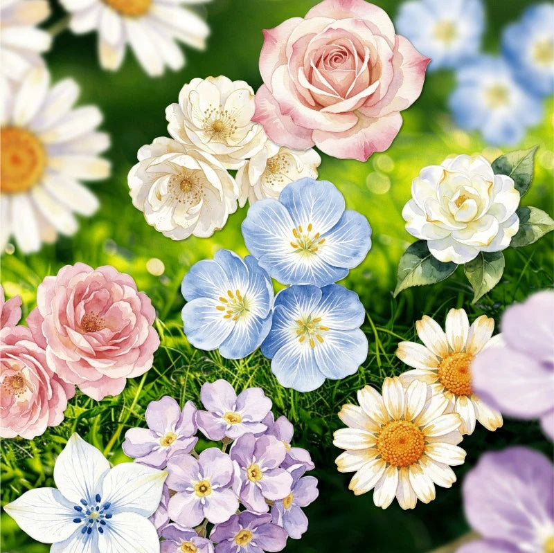 Vintage Floral Notes Sticker Pack