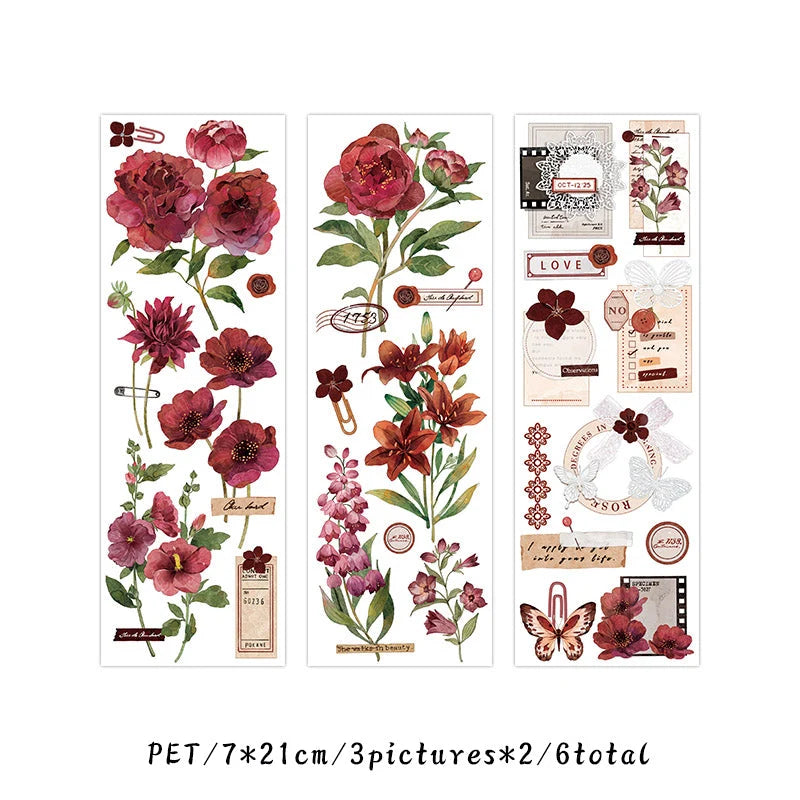 Floral Letter Sticker Sheet – Aesthetic Alphabet Journaling & Scrapbook Sticker