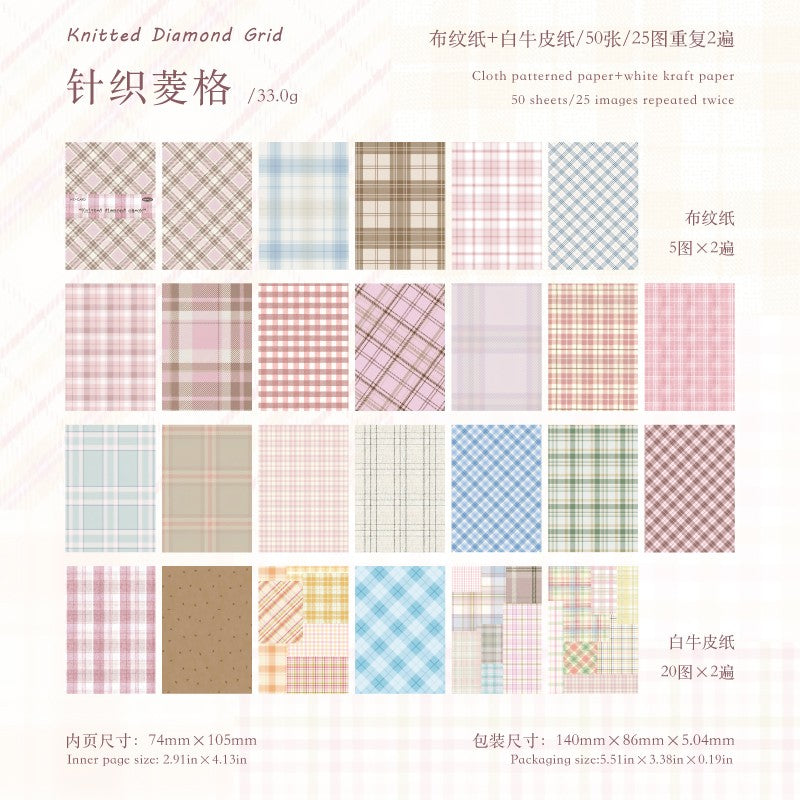Plaid Market Material Paper