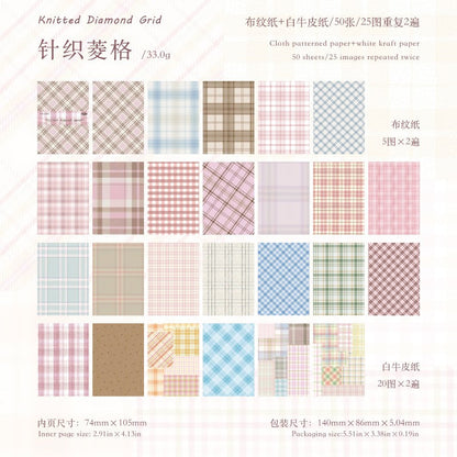 Plaid Market Material Paper