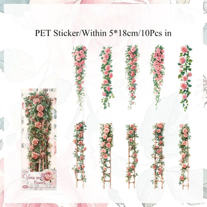Vines lead flowers Sticker