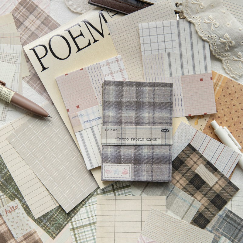 Plaid Market Material Paper