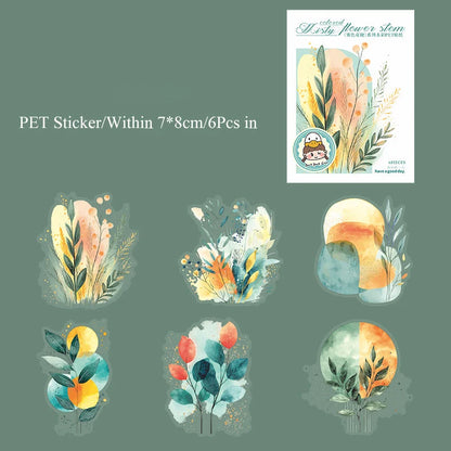 Misty flower stem Sticker