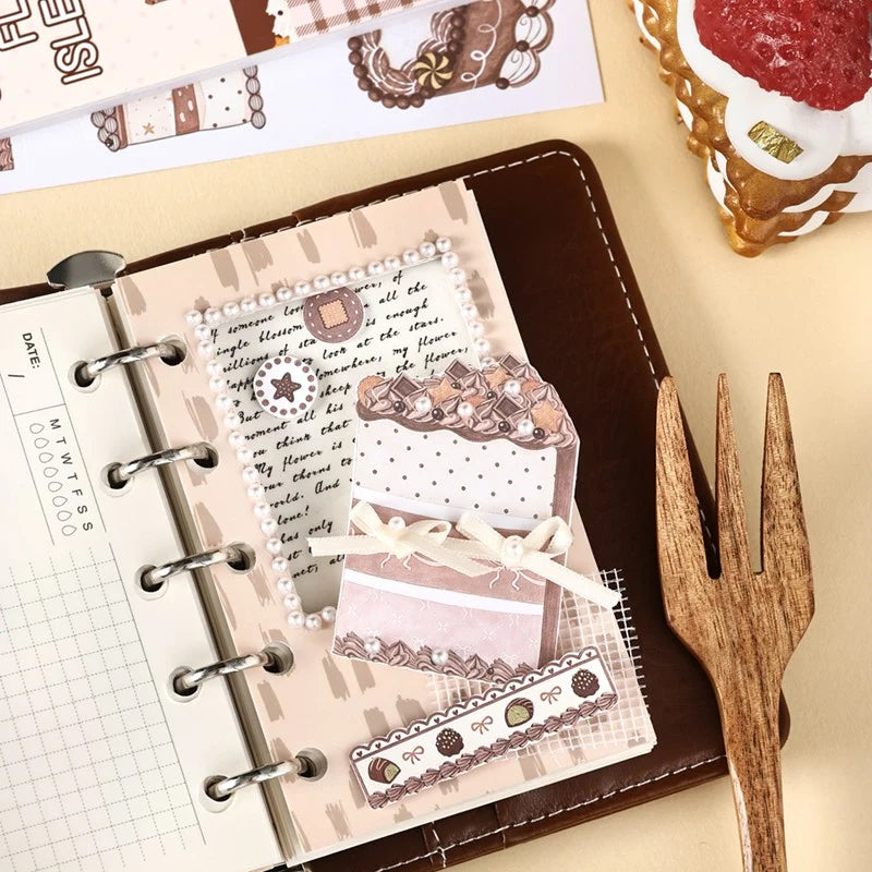Creamy Flower Isle Die-Cut Sticker Book