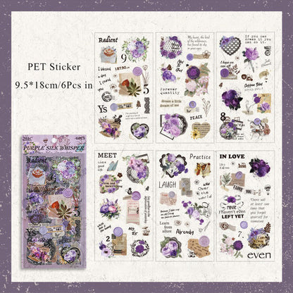 Falling Floral Bud Net Sticker Sheet – Aesthetic Botanical Journaling & Scrapbook Sticker