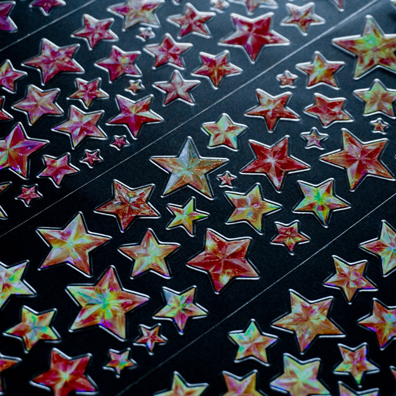 Whole Roll 6cm*5m Star Dust Wandering Die Cutting Shell Light PET Tape