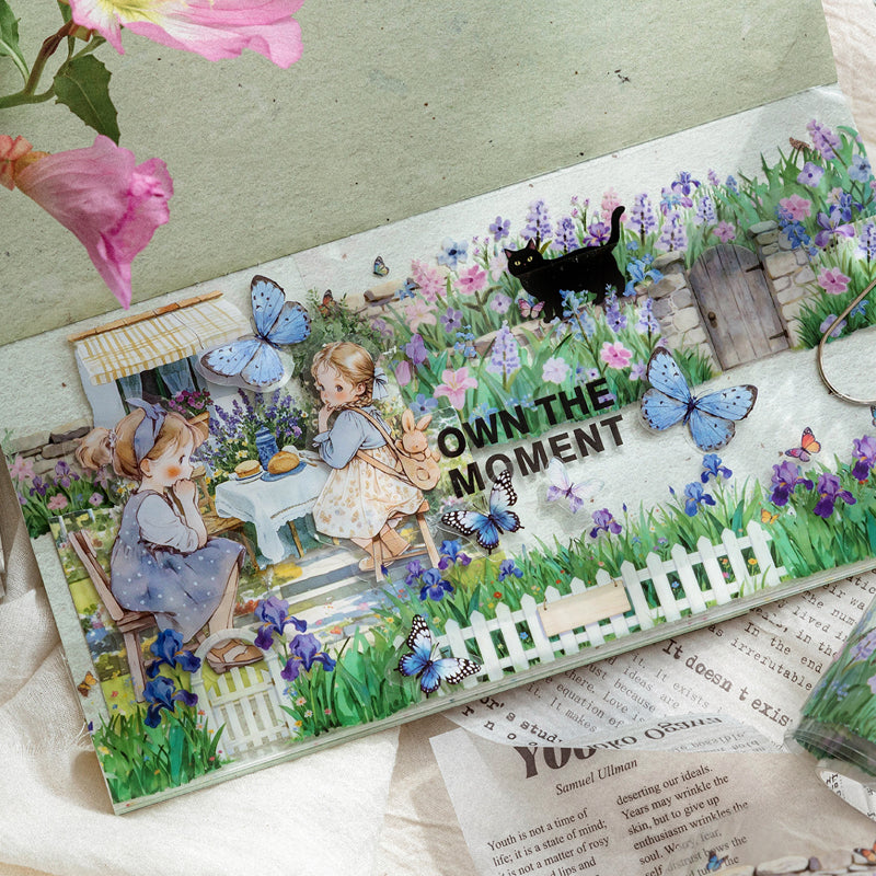 Flower Field Series PET Tape featuring flower designs for journaling, scrapbooking and collage