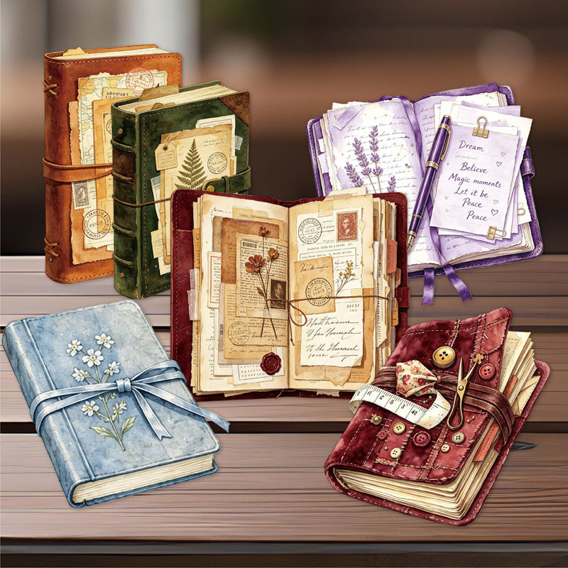 Old Memories Journal Series Sticker featuring old designs for journaling, scrapbooking and collage
