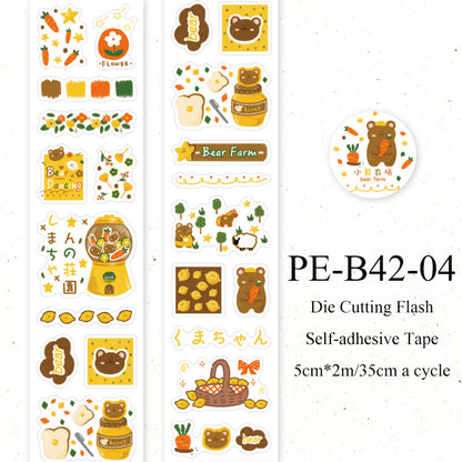 Lamb ranch Series Die Cutting Flash Self-adhesive Tape