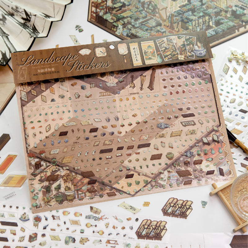 Museum Hall Knowledge Series 3D Sticker for journaling, scrapbooking and collage
