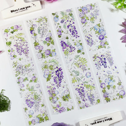 Whole Roll 6cm*5m Chao Yan Fu Meng Die Cutting Washi/Synthetic Paper/Shell Light PET Tape featuring light designs for journaling, scrapbooking and collage