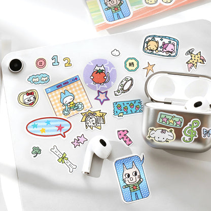 Neon Era Series Sticker Book featuring book designs for journaling, scrapbooking and collage