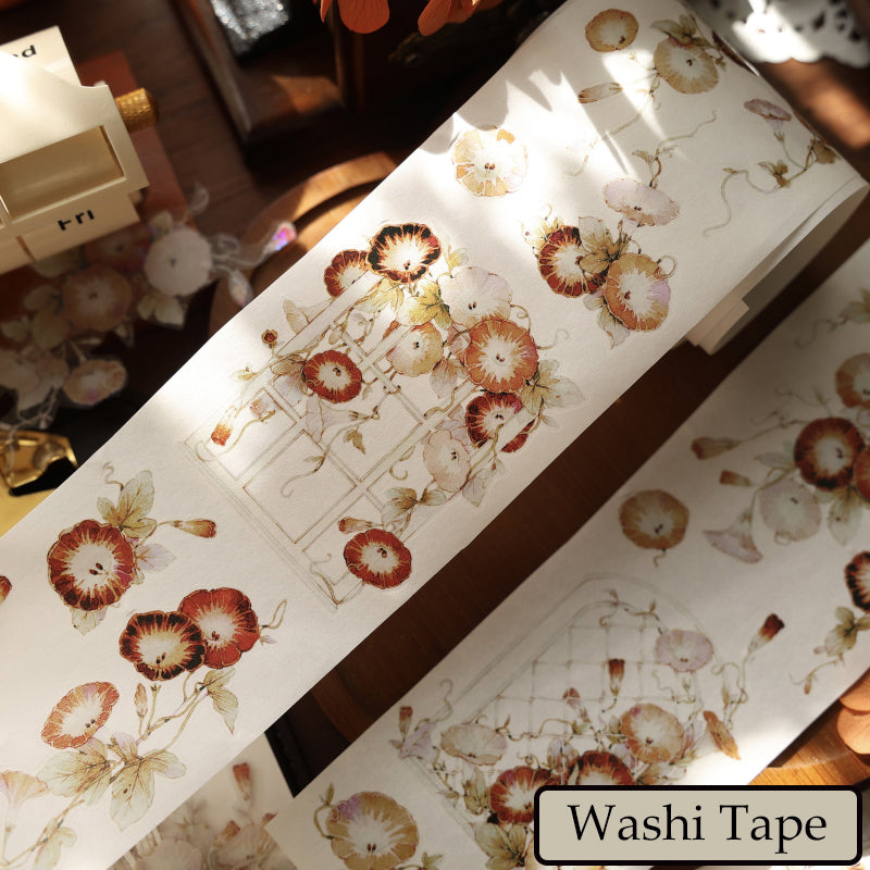 6cm*120cm Lavender flower Die Cutting Washi/PET/Shell Light PET Tape