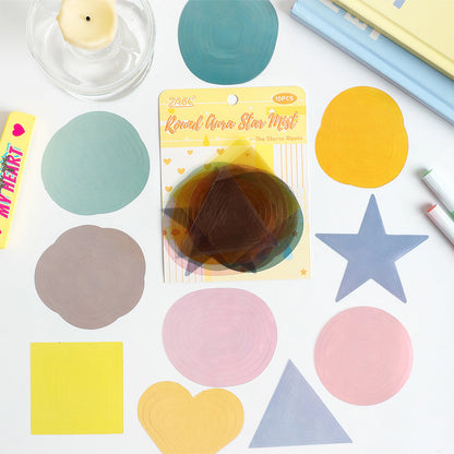 Star Pattern Dyeing Series Sticker featuring star designs for journaling, scrapbooking and collage