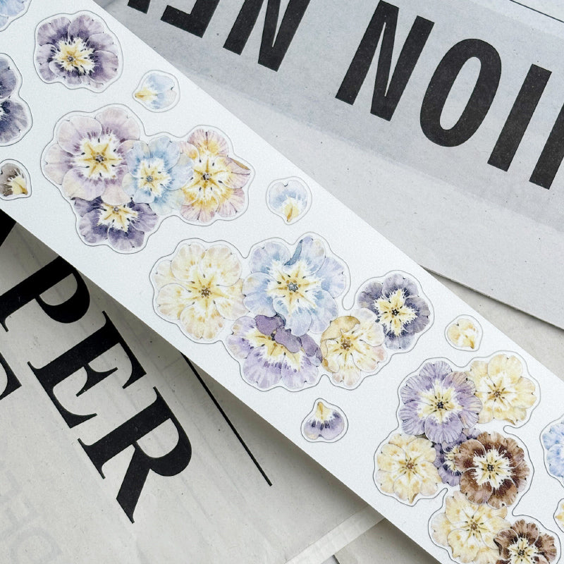 5cm*100cm Fairy Primrose Die Cutting Washi/PET/Flash Sand Synthetic Paper Tape featuring rose, and fairy designs for journaling, scrapbooking and collage