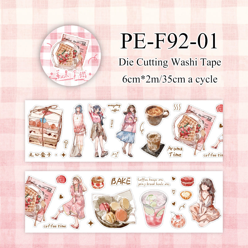 Coffee Daily Series Die Cutting Washi Tape