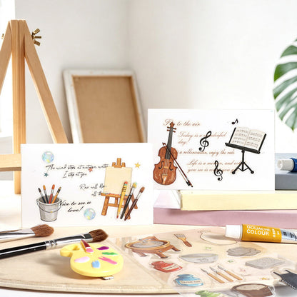 Beautifully Decorated Room Series Sticker Book featuring book designs for journaling, scrapbooking and collage