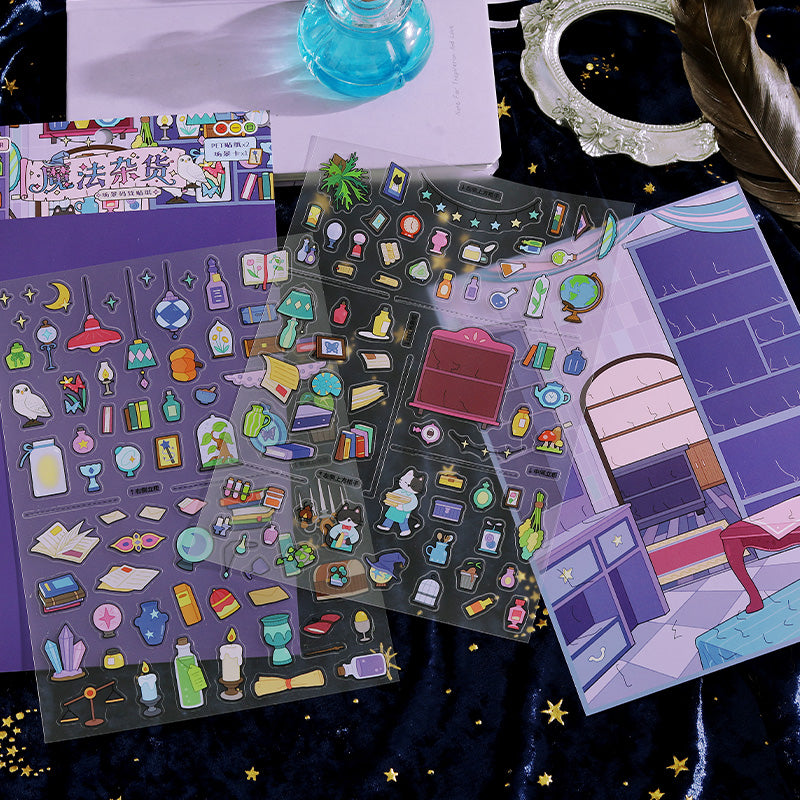 Fantasy World Park Series 3D Sticker featuring fantasy designs for journaling, scrapbooking and collage