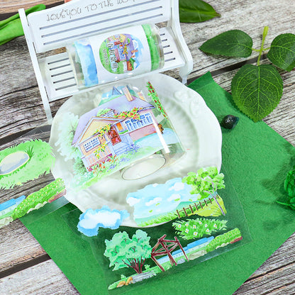 Spring is in full bloom PET Tape featuring spring designs for journaling, scrapbooking and collage