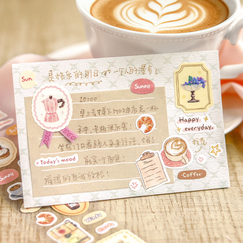 Healing Checklist Series Die Cutting Self-adhesive Tape featuring check designs for journaling, scrapbooking and collage