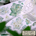 6cm*100cm Flower Architrave Die Cutting Shell Light Washi/PET Tape