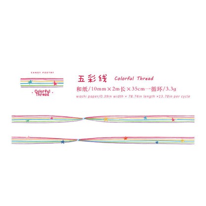Colorful Candy Notes Series Washi Tape