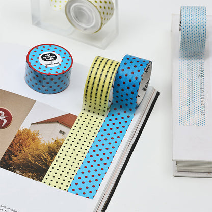 Dot Pattern Diary Series Washi Tape featuring dot designs for journaling, scrapbooking and collage