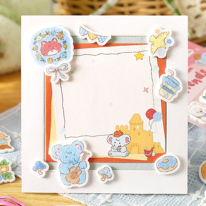 Forest Cute Friends Series Sticker featuring forest designs for journaling, scrapbooking and collage