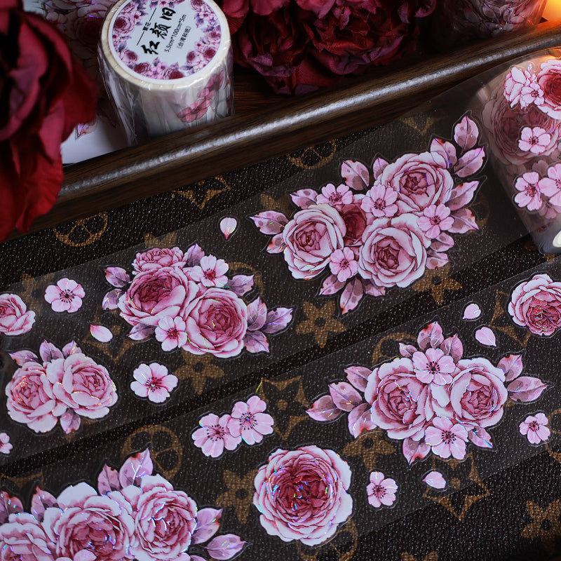 The beauty of flowers Die-Cutting Washi Tape - Whole Roll 5.5cm×5m
