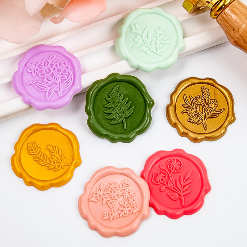 Leaves of Rose Wax Seal Sticker