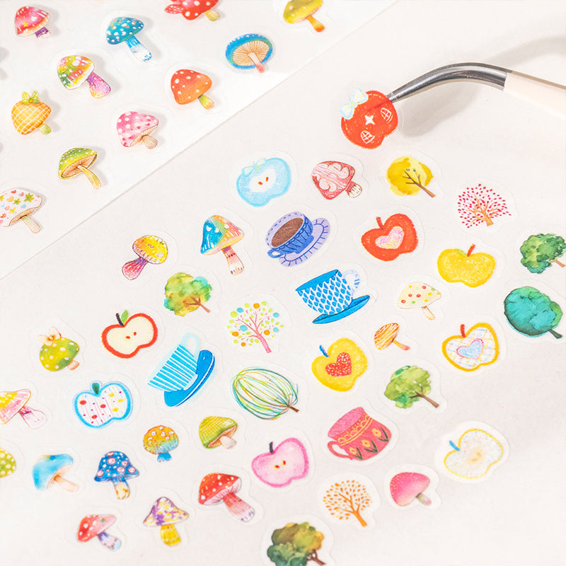 Colorful Little Things Series Die Cutting PET Tape featuring color designs for journaling, scrapbooking and collage