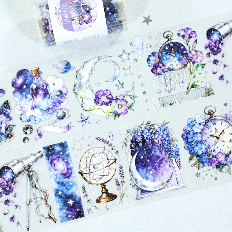 Star Moon Myth PET Tape featuring star, and moon designs for journaling, scrapbooking and collage