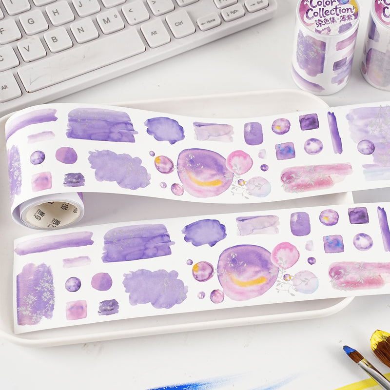 Dyeing Collection Series Die Cutting Washi Tape for journaling, scrapbooking and collage