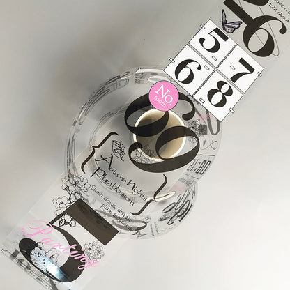 English Letters Series PET Tape featuring letter designs for journaling, scrapbooking and collage