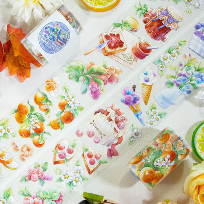 Four season berries Shell Light PET Tape featuring sea, and light designs for journaling, scrapbooking and collage