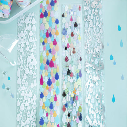 Rainy Season Series Die Cutting PET Tape featuring sea, and rain designs for journaling, scrapbooking and collage