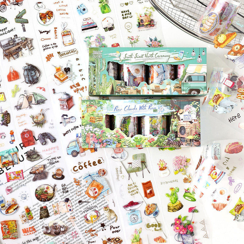 The feeling of life series Die Cutting PET Tape Set for journaling, scrapbooking and collage