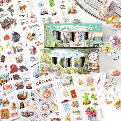 The feeling of life series Die Cutting PET Tape Set for journaling, scrapbooking and collage