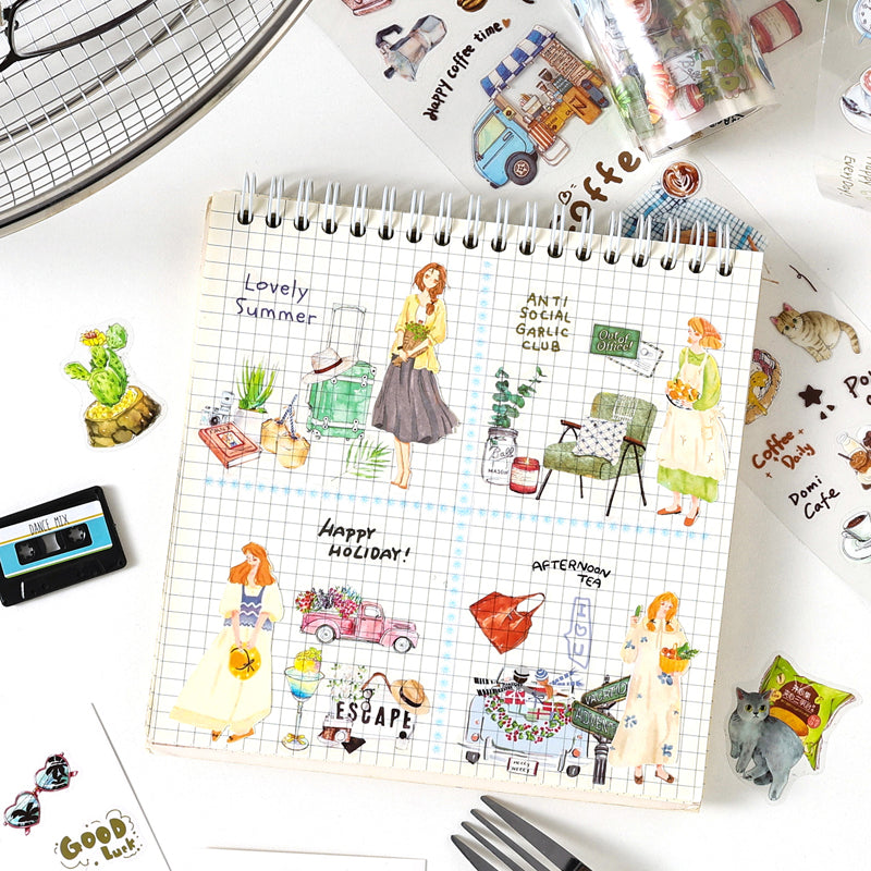 The feeling of life series Die Cutting PET Tape Set for journaling, scrapbooking and collage